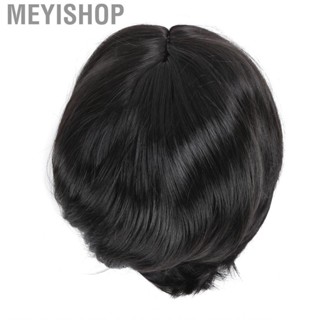 Meyishop Short Wavy Black Wigs Synthetic Hair Daily Curly Hairstyle Women Heat