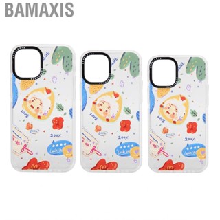 Bamaxis Phone Case  Silicone Material Protective Cover Lens Protection Rugged with Lanyard Hole for IPhone 12mini