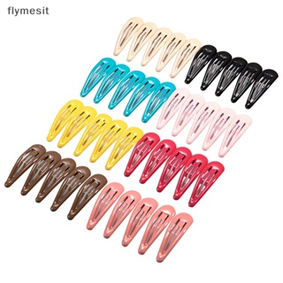 Flymesit กิ๊บติดผม โลหะผสม สีพื้น หลากสี เรียบง่าย แฟชั่นสําหรับผู้หญิง เด็กผู้หญิง