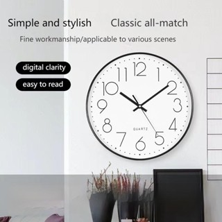 นาฬิกาแขวนผนัง แบบเงียบ เสียงเงียบ สไตล์โมเดิร์น สําหรับห้องนอน ห้องนั่งเล่น