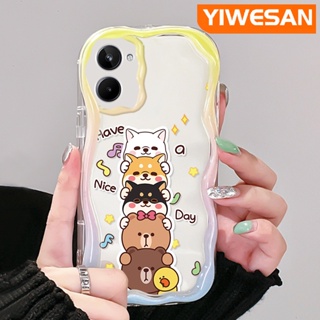 สําหรับ Realme 10 เคสการ์ตูน Nice Day ลายสัตว์ ดีไซน์ใหม่ เนื้อครีม ขอบคลื่น นิ่ม ใส เคสโทรศัพท์กันกระแทก