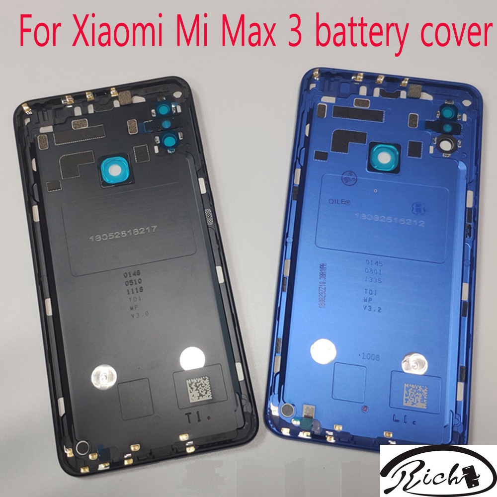 ฝาครอบแบตเตอรี่ ด้านหลัง ของแท้ พร้อมเลนส์กล้อง แบบเปลี่ยน สําหรับ Xiaomi Mi Max 3 Max3