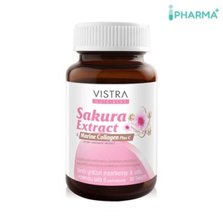 VISTRA Nutribeau Sakura Extract &amp; Marine Collagen Plus C 30 Tablets.[IP]