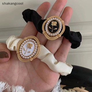 Shakangcool ยางรัดผมหางม้า ลายดอกกุหลาบ ดอกคามิเลีย สไตล์วินเทจ แฟชั่น สําหรับผู้หญิง SGL