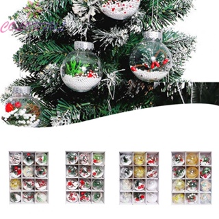 【COLORFUL】12X Christmas Tree Baubles Transparent Balls Xmas Bubbles Home Party Decor