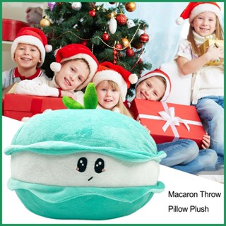 Macaron Throw Pillow Plush Macaron Throw Pillow Plush ตุ๊กตาคุกกี้แอปเปิ้ลสีเขียวน่ารัก