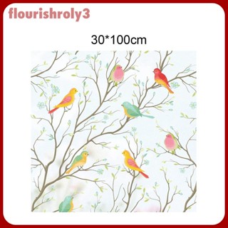 [Flourish] ฟิล์มติดหน้าต่าง รูปนก สําหรับห้องน้ํา ร้านอาหาร บ้าน