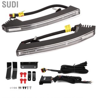 Sudi 2pcs Car Daytime Running Light  White / Yellow Front Bumper Turn Signal Lamp Universal