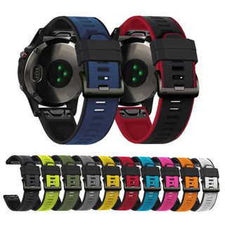 สายนาฬิกาข้อมือซิลิโคน แบบนิ่ม สําหรับ Garmin Fenix 6X Pro 7 7x 6X 5X Plus 3HR Sport Smart Watch Band