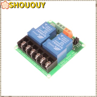 Shououy โมดูลรีเลย์ DC 12V 2 ช่อง 2 ช่อง ทริกเกอร์ระดับ 30A