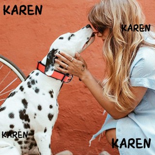 Karen ปลอกคอสุนัข แข็งแรง ทนทาน ปรับได้ แหวนตัว D คู่