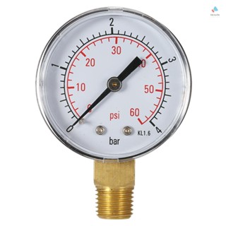 {tyth} เครื่องวัดความดันไฮดรอลิค มาโนมิเตอร์ 50 มม. 0~60psi 0~4bar เกลียว NPT 1/4 นิ้ว