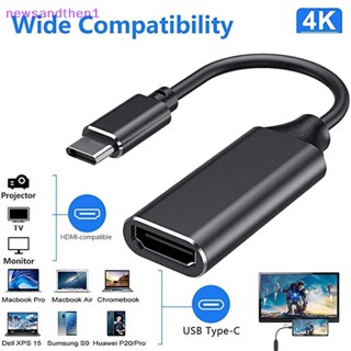 Newsandthen1 อะแดปเตอร์แปลงสายเคเบิ้ล Type C เป็น HDMI Ultra HD 4k USB 3.1 HDTV สําหรับ MacBook Chromebook Samsung S8 S9 Nice