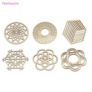 Thevantin Flower Of Life แผ่นรองแก้วกาแฟ ชา ทรงกลม แกะสลัก สําหรับตกแต่งโต๊ะ