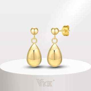 Vnox ต่างหูสตั๊ด รูปหยดน้ํา น้ําหนักเบา สีทอง เครื่องประดับแ…
