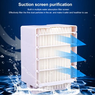 Family Shorage Evaporative Air Cooler Portable Space Conditioner Humidifier USB Desk Misting Cooling Fan for Office White