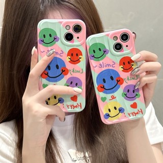 เคสโทรศัพท์มือถือ ลายหน้ายิ้มน่ารัก สําหรับ Apple IPhone 13promax 14promax 11 12