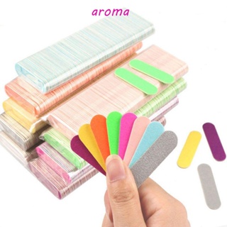 Aroma ชุดเครื่องมือขัดเล็บมือ เล็บเท้า หนังกําพร้า สีชมพู ขนาดเล็ก 100 ชิ้น