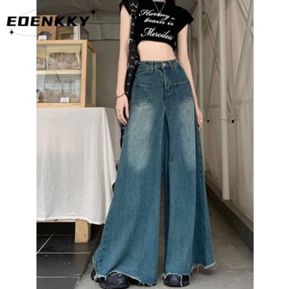 EOENKKY  กางเกงขายาว กางเกงยีสน์ผู้หญิง ทรงหลวม ๆ ตรง Retro Hip Hop Pants 2023 NEW Style  ทันสมัย Stylish รุ่นใหม่ ทันสมัย A97L850 36Z230909