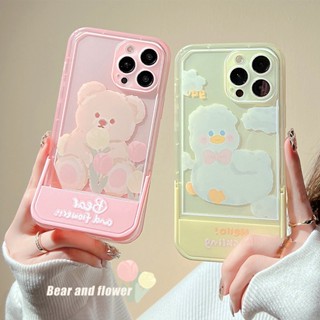 ของแท้ เคสป้องกันโทรศัพท์มือถือ ลายการ์ตูน พร้อมขาตั้ง สําหรับ Apple Iphone 13 12 11 14ProMax 11 12 8p XS