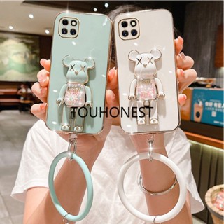 เคส Xiaomi Poco X3 Pro เคส Xiaomi Poco X4 Pro Casing Xiaomi Poco X2 Cases Xiaomi Poco F3 GT Cover Xiaomi Poco X3 NFC Case Xiaomi Poco C31 Case Xiaomi Poco C40 Case Soft TPU Anime Cartoon Cute Kaws Bear Stand With Ring Phone Case TT โทรศัพท์มือถือ