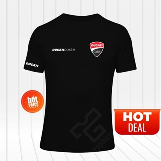 Ducati Corse Motorbike Logo T Shirt Cotton Short Sleeve_03