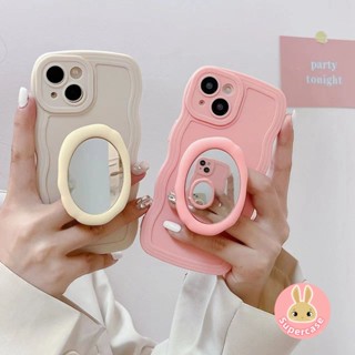เคสโทรศัพท์มือถือซิลิโคน TPU นิ่ม ปิดด้านหลัง ทรงวงรี ลายคลื่น สีมาการอง หัวใจ พร้อมขาตั้ง สําหรับ Vivo V11i Y97 iQOO 5 Pro Neo 7 5 SE 6 5S 3 S1 Y7S