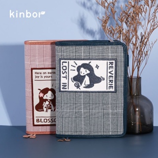 Kinbor Yuli Bi-color สมุดบันทึก ขนาด A6 แบบมือถือ รูปการ์ตูนน่ารัก รูปลักษณ์สูง