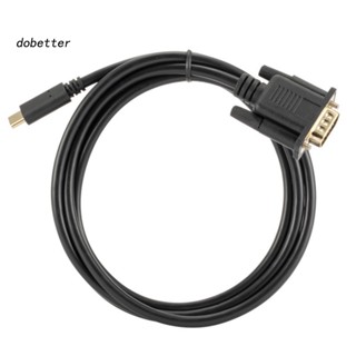 &lt;Dobetter&gt; อะแดปเตอร์แปลงสายเคเบิ้ล HD-compatible Output Driver free USB3.1 Type-C Male to VGA 1080P Compact สําหรับมอนิเตอร์