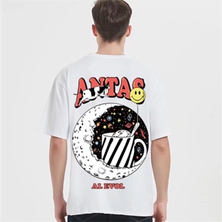 Summer ins Korean Version Round Neck Cartoon Planet Print Short-Sleeved T-Shirt Men Women Trendy Hong Kong Style Pe_03