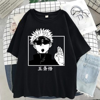 Jujutsu Kaisen Gojo Satoru T-shirt Women Cute Anime Tshirt Unisex Cool Hip Hop T Shirt Streetwear Top Tees Female_03