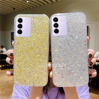 พร้อมส่ง ใหม่ เคสป้องกันโทรศัพท์มือถือ TPU แบบนิ่ม ลายกากเพชร กันกระแทก สําหรับ VIVO V27e V27 Pro 5G 4G 2023 V27 5G