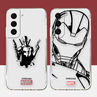 เคสโทรศัพท์มือถือแบบใส ลาย Avengers Deadpool Iron Man สําหรับ Samsung Galaxy S22 S21 FE S20 S10 Note20 10 Ultra Plus Pro A73 A72 A71 A53 A52 A51 A50 A42 A33 A30 A20