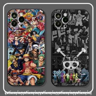 เคสโทรศัพท์มือถือ ขอบตรง ลายการ์ตูนอนิเมะ One Piece สําหรับ Redmi 9 A1 9T 12C 10 9A 9C NFC Note 10 Pro Plus 8 10 11 10s 9Pro MI 11 10 Lite 10T Poco M5 M4 F4 M3 Pro F3 X3 Pro เคส Tpu นิ่ม