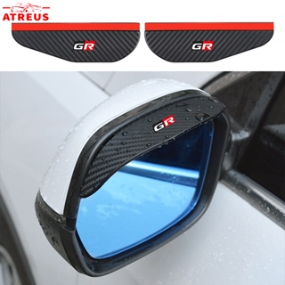 ผ้าคลุมกระจกมองหลัง คาร์บอนไฟเบอร์ กันฝน สําหรับ Toyota Prius Fortuner Corolla Cross CHR Camry Wish Vios Veloz Prius Estima Sienta Yaris l Altis Hiace 200 Hilux Revo 2 ชิ้น