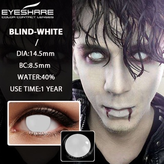 Eyeshare คอนแทคเลนส์ คอสเพลย์ อนิเมะฮาโลวีน สีขาว สีดํา 2 ชิ้น