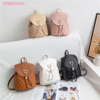 Pinkcool กระเป๋าเป้สะพายหลัง หนัง PU ขนาดเล็ก อเนกประสงค์ แต่งเพชร ตาข่าย ใส่โทรศัพท์มือถือได้ สําหรับนักเรียนหญิง ขายดี