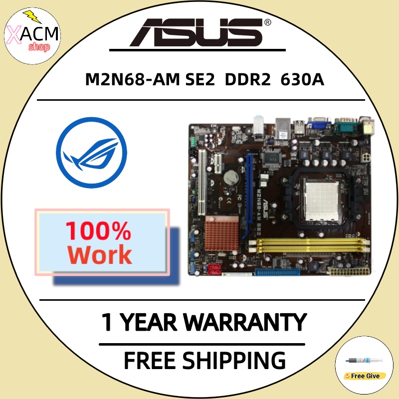 ใช้เมนบอร์ด AMD NVIDIA GeForce 7025 630a สําหรับ ASUS M2N68-AM SE2 เมนบอร์ด DDR2 M2N68 AM SE 2 เดสก์