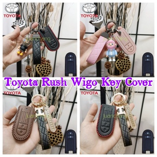 เคสกุญแจรีโมทรถยนต์ TPU แบบหนัง สําหรับ Toyota Rush Wigo Avanza Gen 3