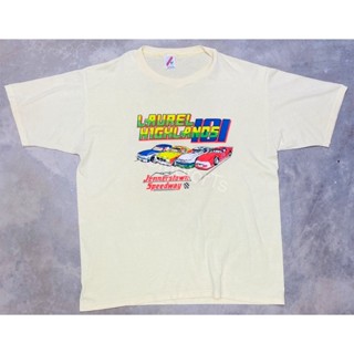 Rare Vintage 1988 Laurel Highlands 101 Jennerstown Speedway Racing Tee - XL เสื้อแข่งรถ