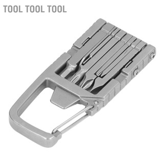 Tool พวงกุญแจ Multitool 12 in 1 เครื่องมืออเนกประสงค์พับได้สแตนเลสกลางแจ้ง ไขควง บิต