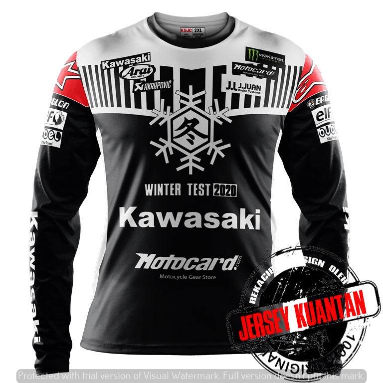 เสื้อยืดแขนยาว ลาย Jersey Kawasaki Winter TEST 2023