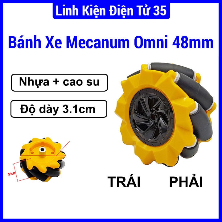 Mecanum Omni Smart Car Wheel 48mm