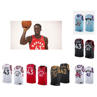 Toronto Raptors #43 Pascal Siakam เสื้อบาสเก็ตบอลชายสั้น -เสื้อยืดกีฬา