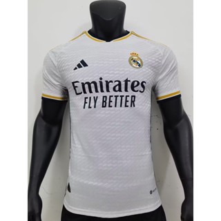 [Player Version] 2324 ใหม่ เสื้อเชิ้ตแขนสั้น ลายฟุตบอล Real Madrid คุณภาพสูง