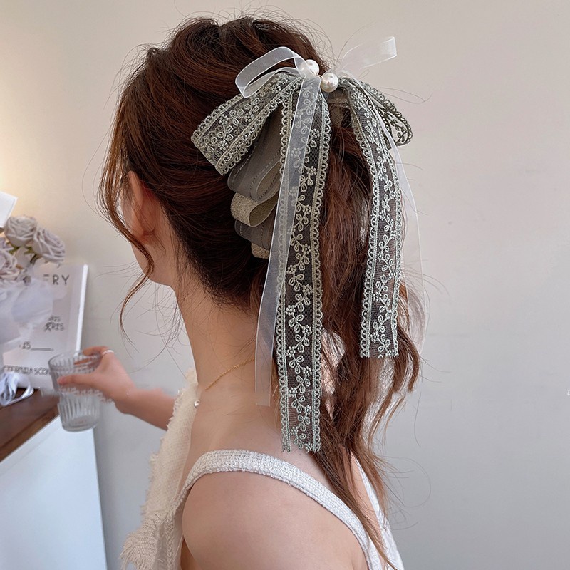 กิ๊บติดผม ประดับโบว์ สีเขียว แฟชั่นฤดูใบไม้ผลิ สําหรับเด็กผู้หญิง 2023 - รูปที่ 2