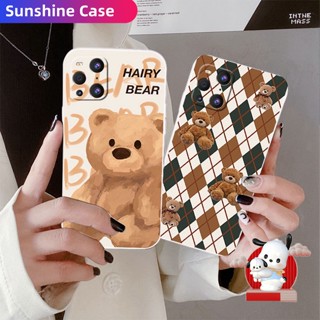 เคส สําหรับ OPPO A17 A17K A57 A95 A96 A76 A78 A55 A16 A15 A95 A93 A74 A54 A3s A5s A53 A33 A32 A31 A9 A7 A5 A15s Reno 8Z 7Z 6Z 8T A94 A93 A92 A77 A72 A52 F11 ผ้าคลุมหมีขนฟู