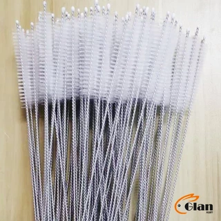 Glanxuan แปรงล้างหลอดดูด จุกนม ขนไนล่อน ไม่ทำให้เป็นรอย Stainless steel soft straw straw brush