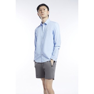 ESP เสื้อเชิ้ตลายเฟรนช์ชี่ ผู้ชาย สีฟ้าอ่อน | Frenchie Shirt | 3627