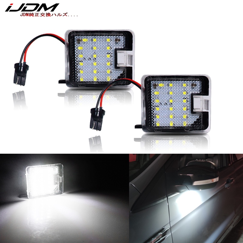2 ชิ้น LED ภายใต้กระจกมองข้าง Puddle Light สําหรับ Ford Focus 3 Kuga 2 S-Max WA6 2 Mondeo 4 5 Grand 